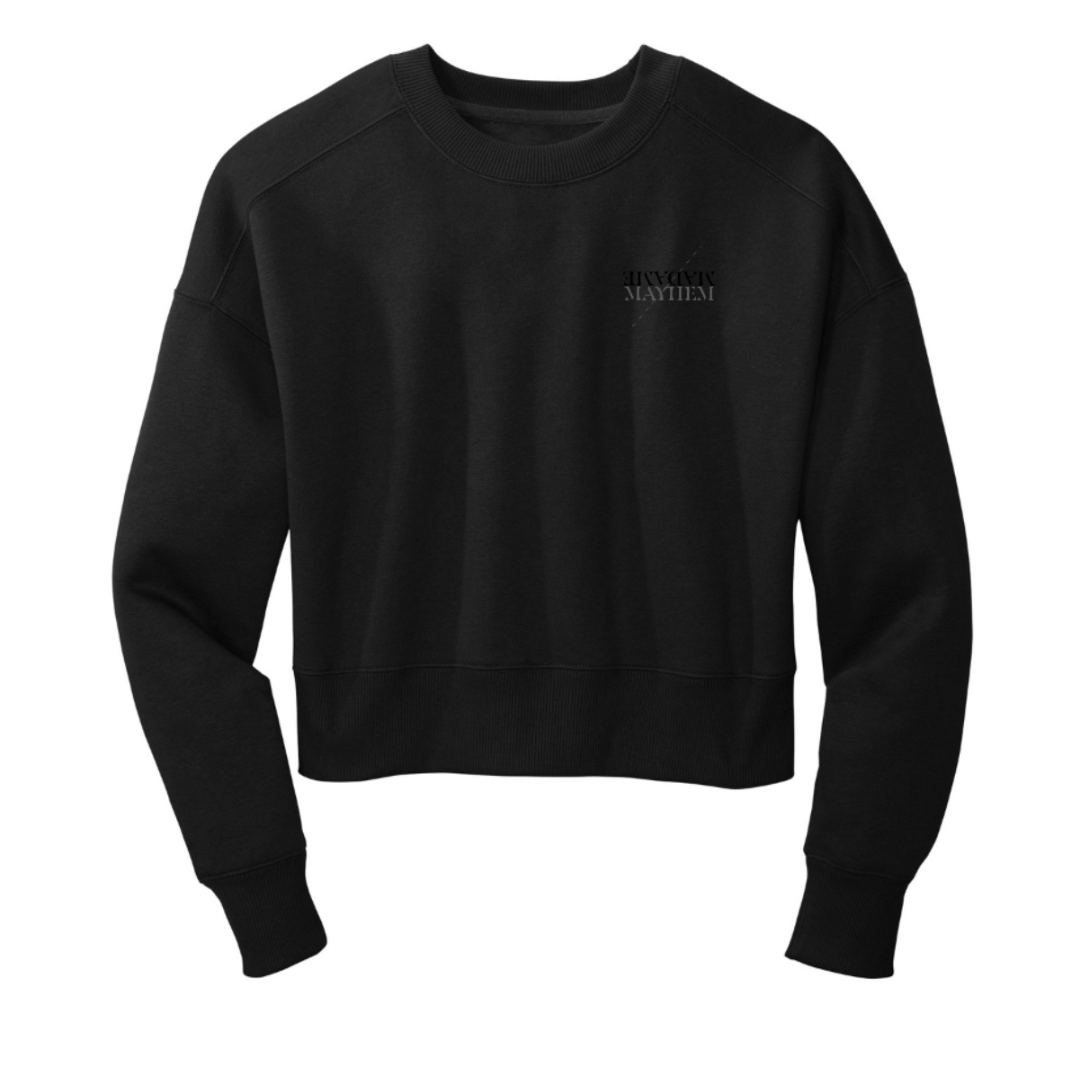 Noir Mayhem - Ladies Fleece Cropped Crew