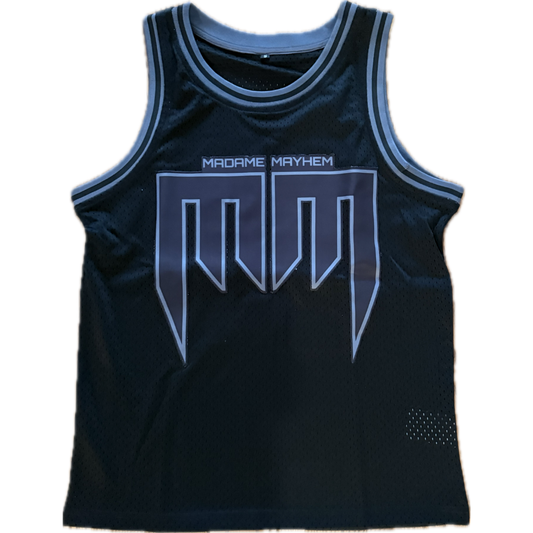 Madame Mayhem Basketball Jersey - Black/Grey Mesh
