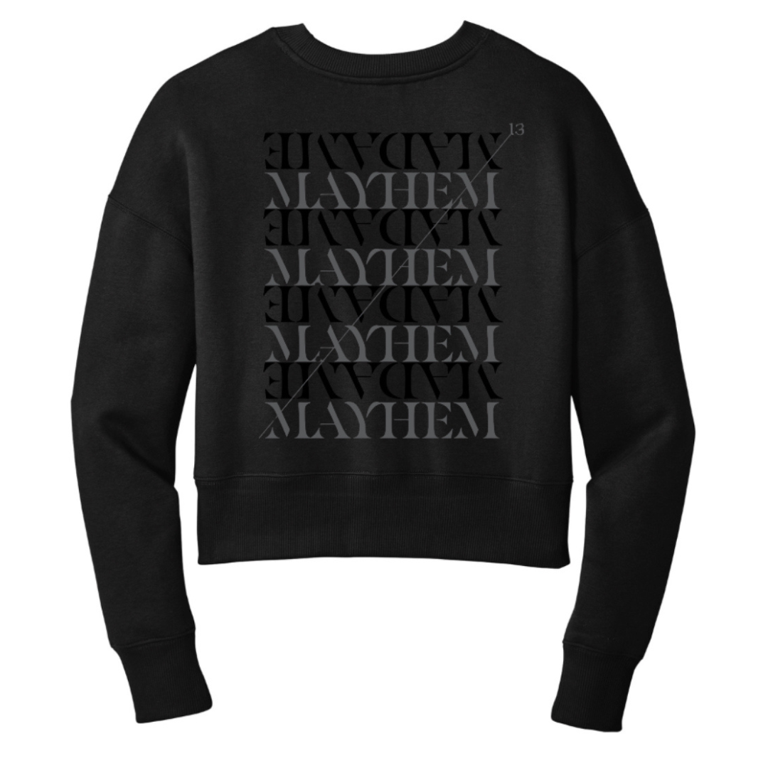 Noir Mayhem - Ladies Fleece Cropped Crew