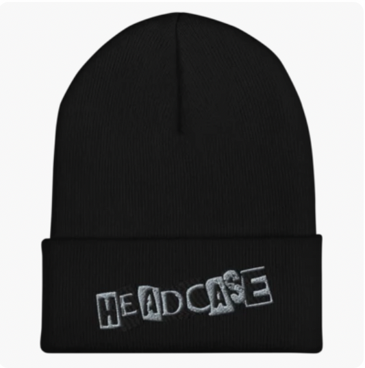 "Headcase" Cuffed Beanie - Black