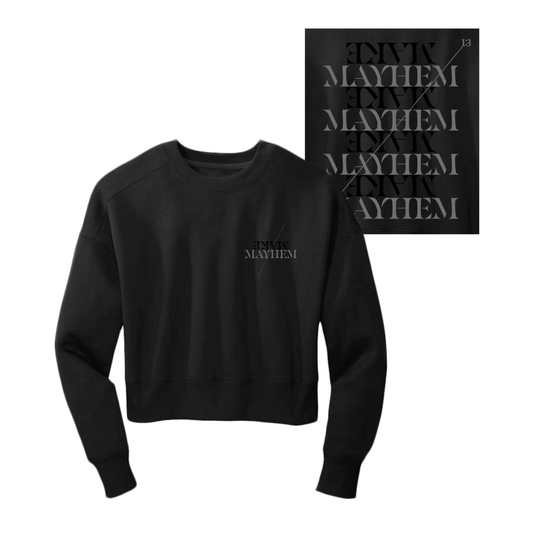 Noir Mayhem - Ladies Fleece Cropped Crew