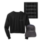 Noir Mayhem Bundle - Ladies Fleece Cropped Crew + Cap