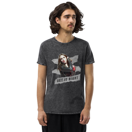 "Get It Right" Denim T-Shirt