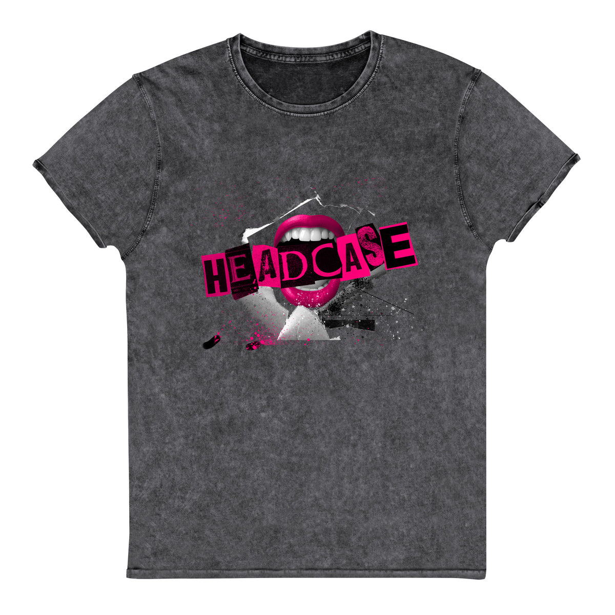 "Headcase" Vintage Wash T-Shirt - Pink