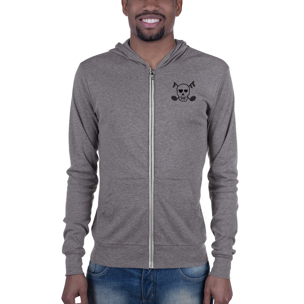 Skull & Bones - Unisex Zip Hoodie (Gray)