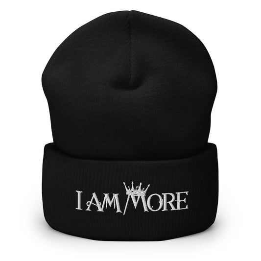 "I Am More" Beanie (Black w/ White)