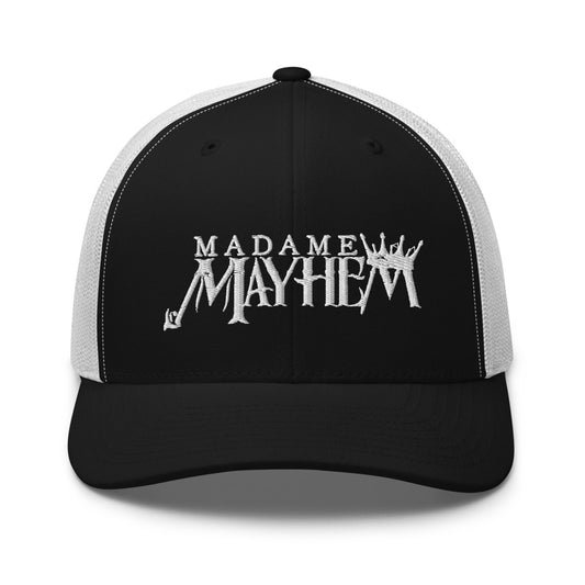 Trucker Black/White Logo Cap