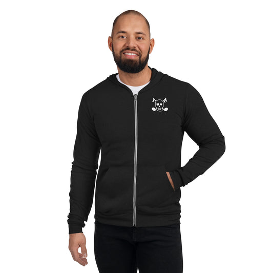 Skull & Bones - Unisex Zip Hoodie (Black)